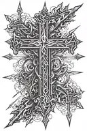 a cross made out of 3 nails   tattoo design idea