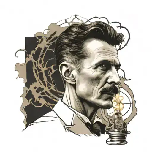 nikola tesla tattoo design idea