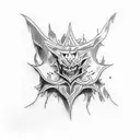 Asta from Black clover demon tattoo design idea