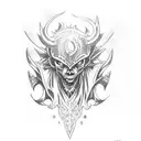 Asta from Black clover demon tattoo design idea