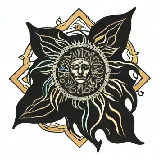 kurdistan Sun tattoo design idea