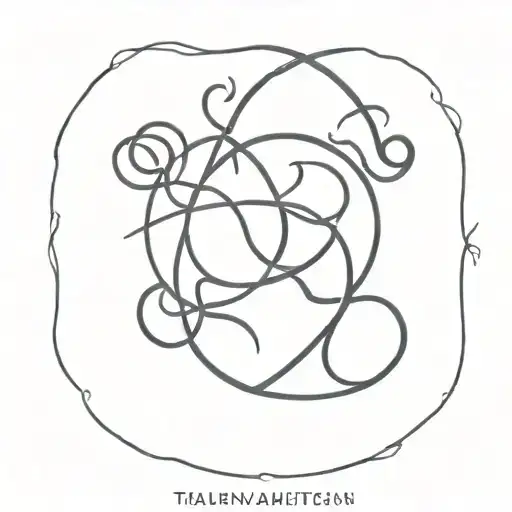 Taurus Pisces symbol intertwined tattoo design idea