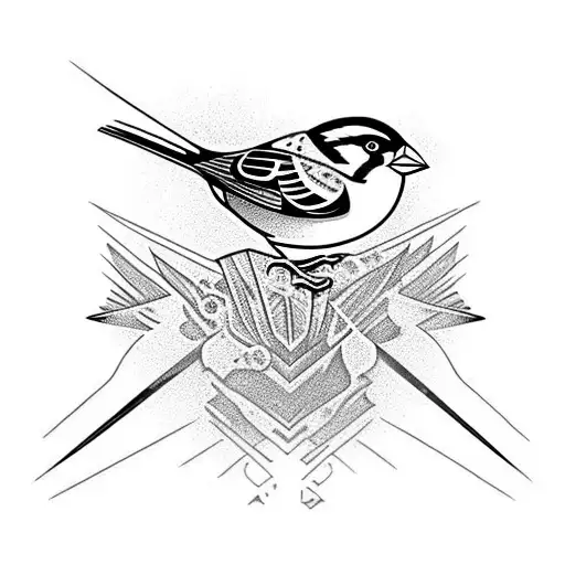 Sparrow tattoo design idea