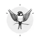 Sparrow tattoo design idea