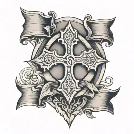 Occitan cross with Toulouse stadium and Toulouse football club tattoo design idea