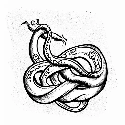 Kraken Using Pencil To Bend Time tattoo design idea