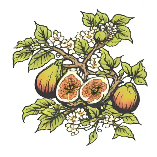 fig tree tattoo design idea