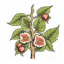 fig tree tattoo design idea
