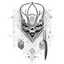 knife photo camera tattoo design idea