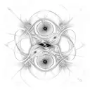 fractal electric static lightning circles tribal tattoo design idea