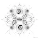 fractal electric static lightning circles tribal tattoo design idea