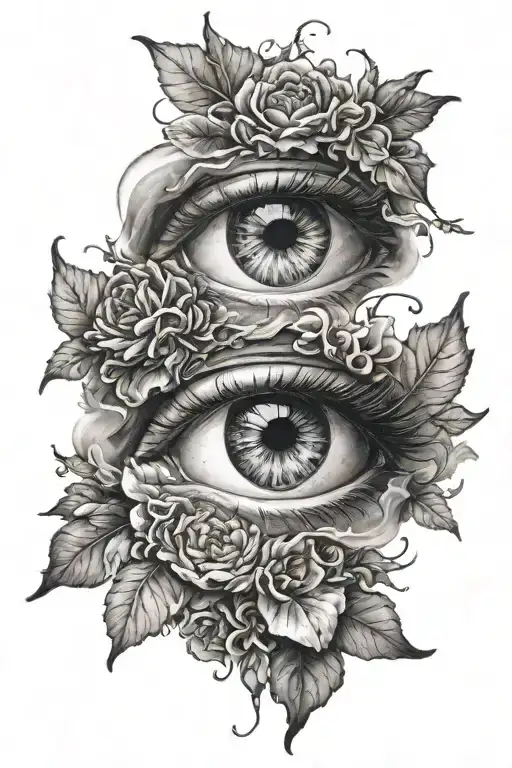 blind eye looking tattoo design idea