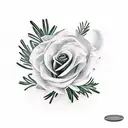 rosemary tattoo with flower  tattoo design idea