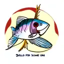 kill fish  tattoo design idea