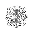 Celtic Salmon fish tattoo design idea