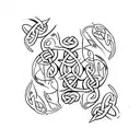 Celtic Salmon fish tattoo design idea