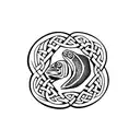 Celtic Salmon fish tattoo design idea