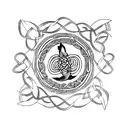 Celtic Salmon fish tattoo design idea