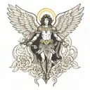 st michael archangel tattoo design idea