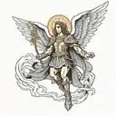 st michael archangel tattoo design idea