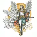 st michael archangel tattoo design idea