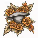 graduation cap tattoo design idea