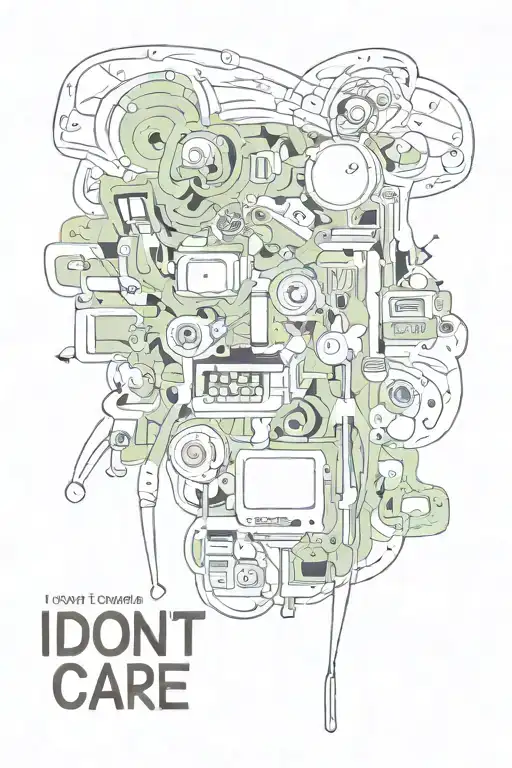 i don't care tattoo design idea