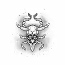 scorpion with skulls tattoo design idea