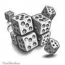 5 dot dice tattoo design idea