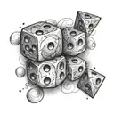 5 dot dice tattoo design idea