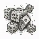5 dot dice tattoo design idea