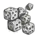 5 dot dice tattoo design idea