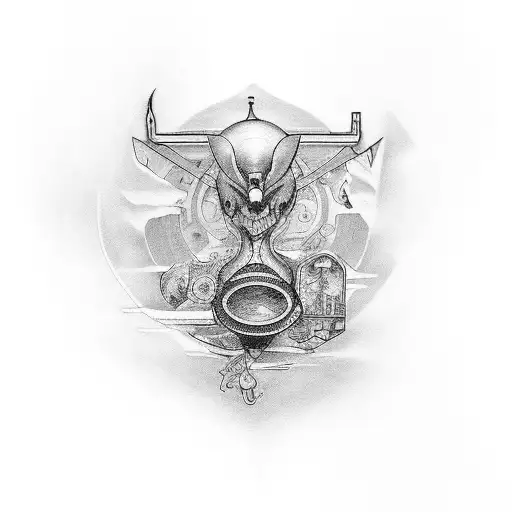 A tattoo combining elements from the years 2005 and 2008 that represent special memories tattoo design idea