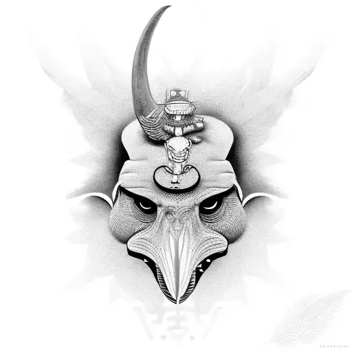 el ojo de  horus  silueta  tattoo design idea