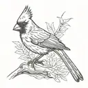 cardinal bird tattoo design idea