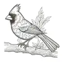 cardinal bird tattoo design idea