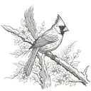 cardinal bird tattoo design idea
