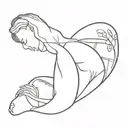 Anxiety portrayed tattoo design idea