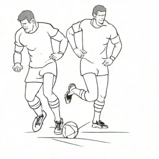 Front row (rugby players) tattoo design idea