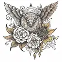 3 overlapping tattoos inspired tattoo design idea