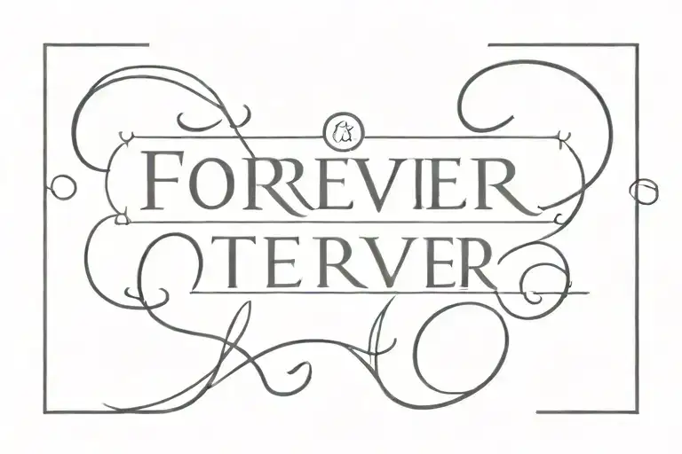forever type of thing written above march 22, 2025 in Roman numerals  tattoo design idea