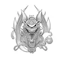 naga tailandesa tattoo design idea