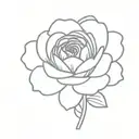 Ranunculus flower tattoo design idea