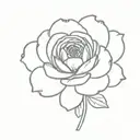 Ranunculus flower tattoo design idea