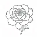 Ranunculus flower tattoo design idea