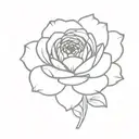 Ranunculus flower tattoo design idea