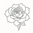 Ranunculus flower tattoo design idea