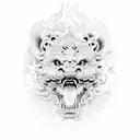 Foo Dog tattoo design idea