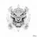 Foo Dog tattoo design idea