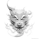 Foo Dog tattoo design idea